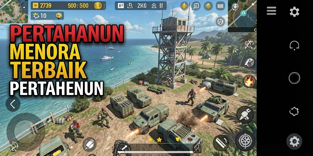 Menampilkan gameplay seru dan strategis dalam Tower Defense.