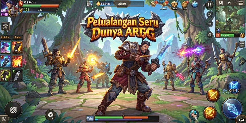 Tampilan gameplay 8HHH yang memukau dengan aksi ARPG yang seru.