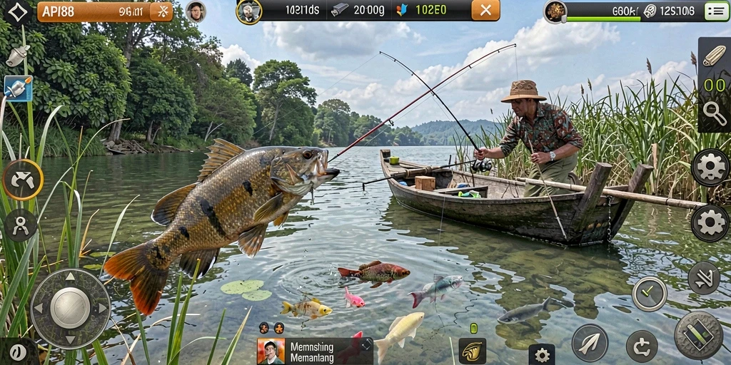 Tangkapan ikan besar di laut dengan gameplay yang menarik.