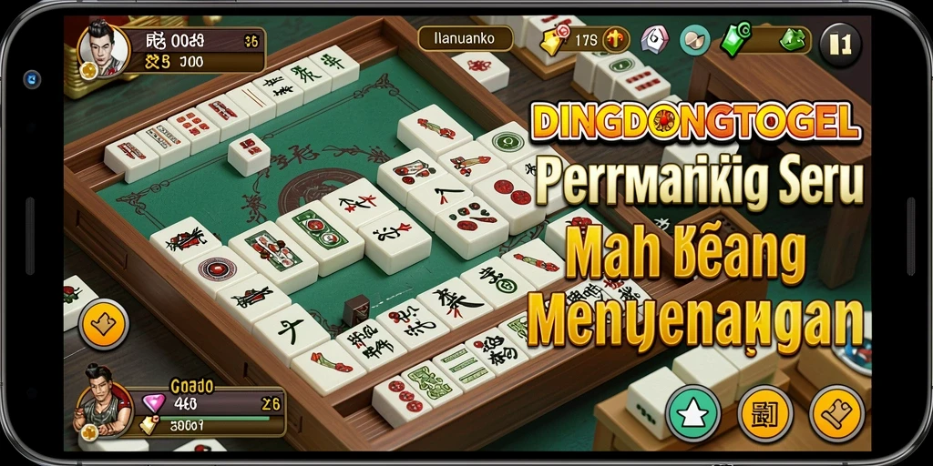Tampilan screenshot DINGDONGTOGEL dengan gameplay Mahjong yang menantang.