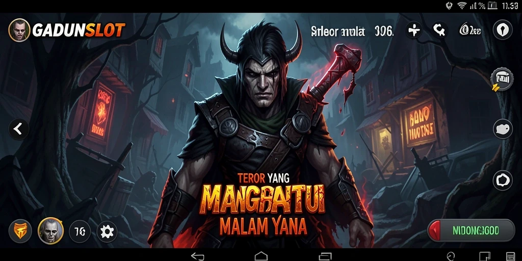Screenshot menampilkan suasana mencekam dalam GADUNSLOT.