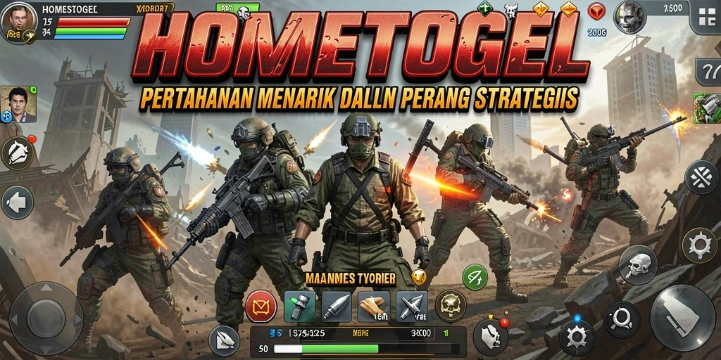 Tampilan gameplay HOMETOGEL dalam pertarungan Tower Defense yang seru.