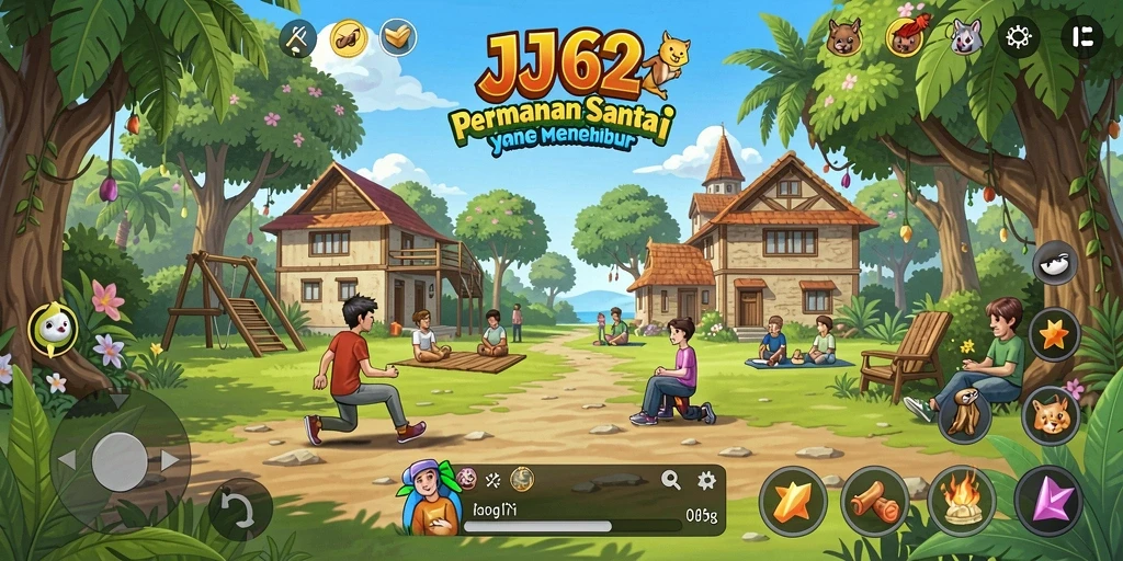 Tampilan gameplay JJ62 yang menghibur dan penuh warna.