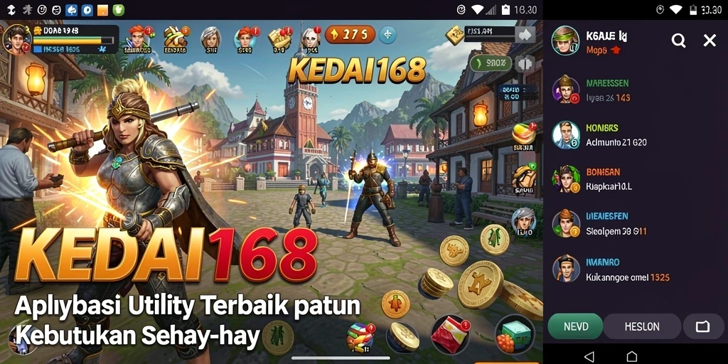 Tampilan antarmuka KEDAI168 yang sederhana dan fungsional.