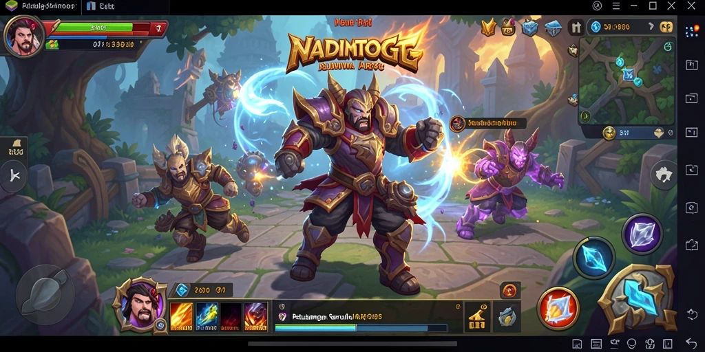 Screenshot gameplay NADIMTOGEL menunjukkan aksi seru dalam pertarungan ARPG.