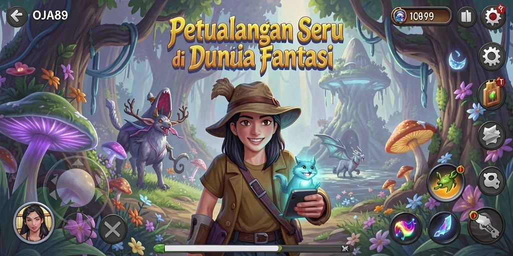 Tampilan menarik dari gameplay petualangan di OJA89.