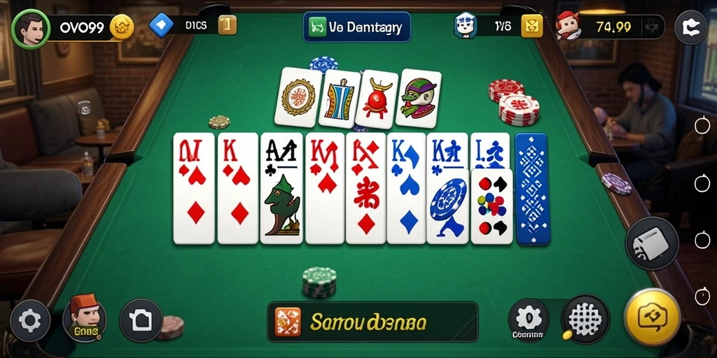 Tampilan gameplay Domino yang menarik dan interaktif