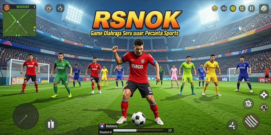 Tampilan gameplay RSNOK yang menampilkan intensitas pertandingan olahraga.