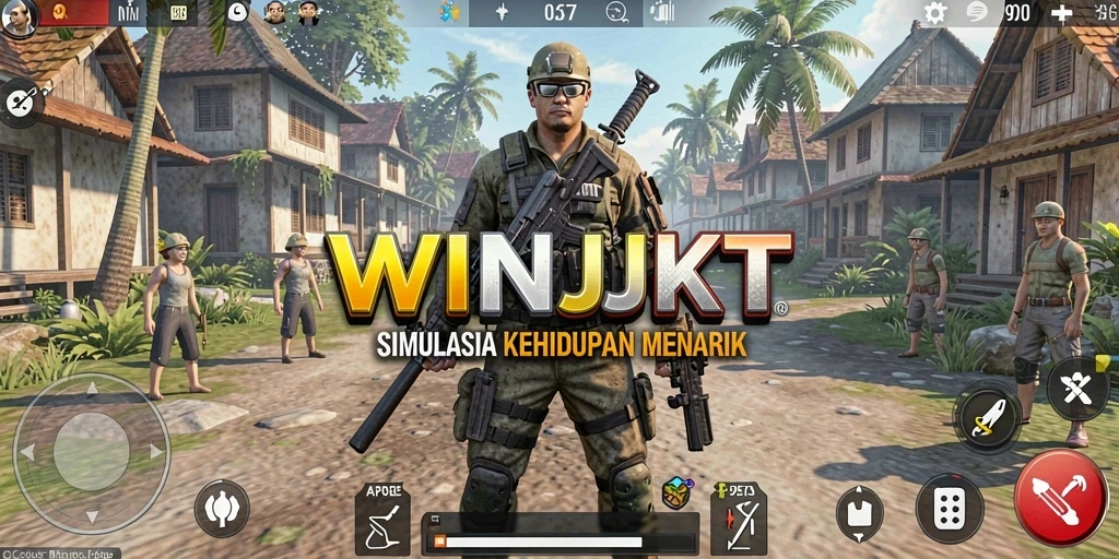Screenshot gameplay WINJKT yang menampilkan suasana interaktif yang mendalam.