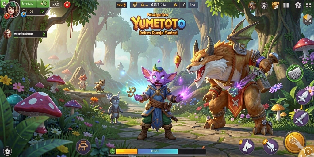 Tampilan menakjubkan dari gameplay petualangan YUMETOTO.